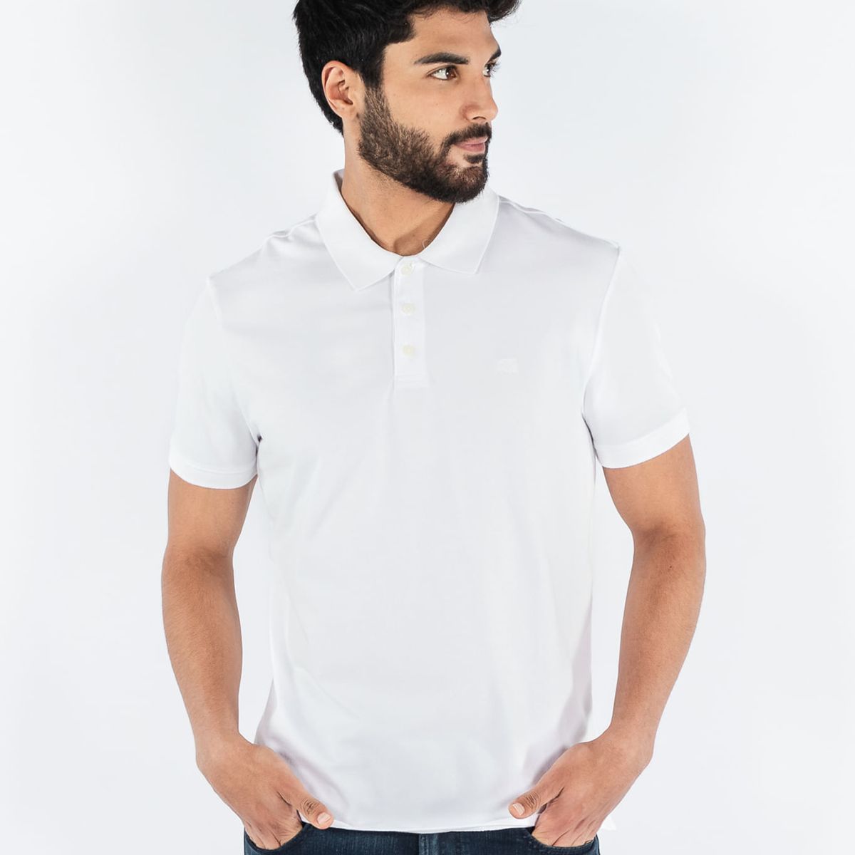 CALVIN KLEIN - Polo Blanca De Algodón Para Hombre Calvin Klein