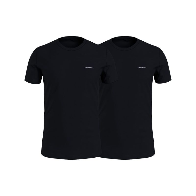 CALVIN KLEIN - 2 Pack de Camiseta Negras Slim Para Hombre Calvin Klein