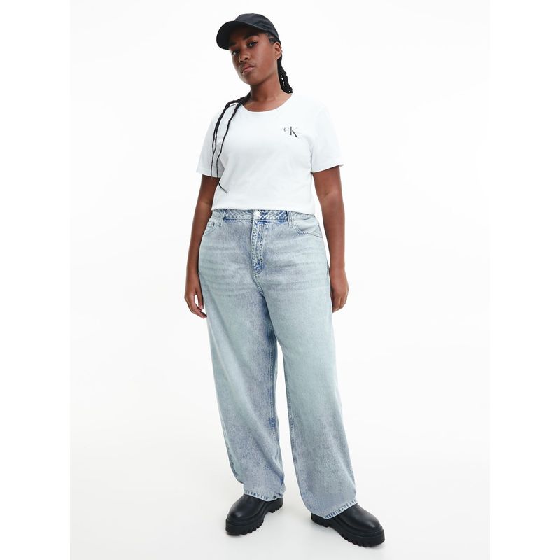 CALVIN KLEIN - Pack De 2 Camisetas Blancas Ajustadas Para Mujer Calvin Klein