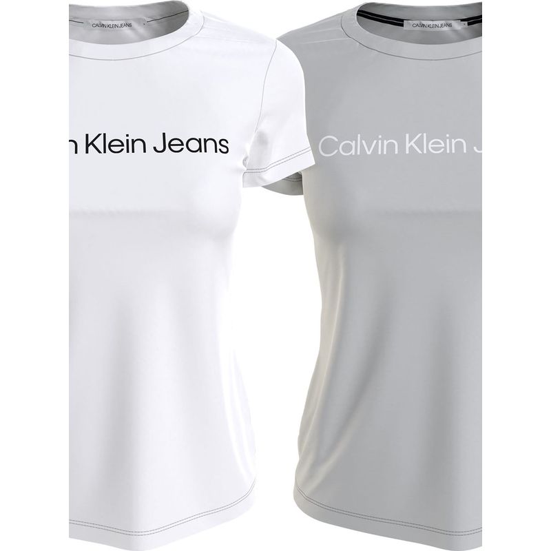 CALVIN KLEIN - Paquete De 2 Camisetas Slim De Algodón Orgánico Calvin Klein
