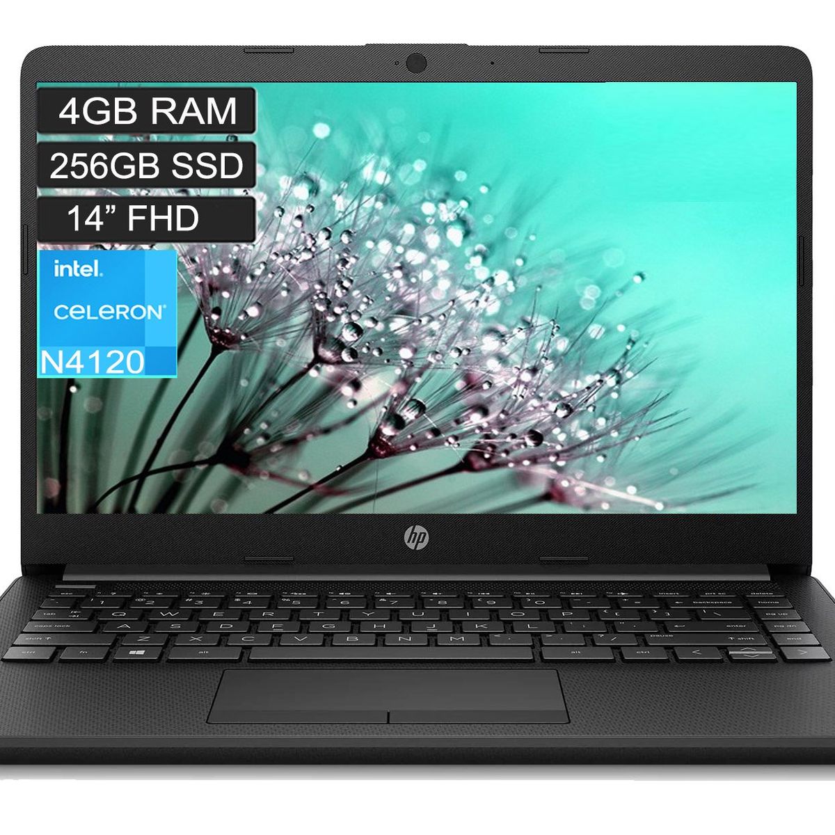 HP - Portátil Hp 14-dq0517la Intel N4120 Quad Core 4gb 256gb 14 14-DQ0517LA