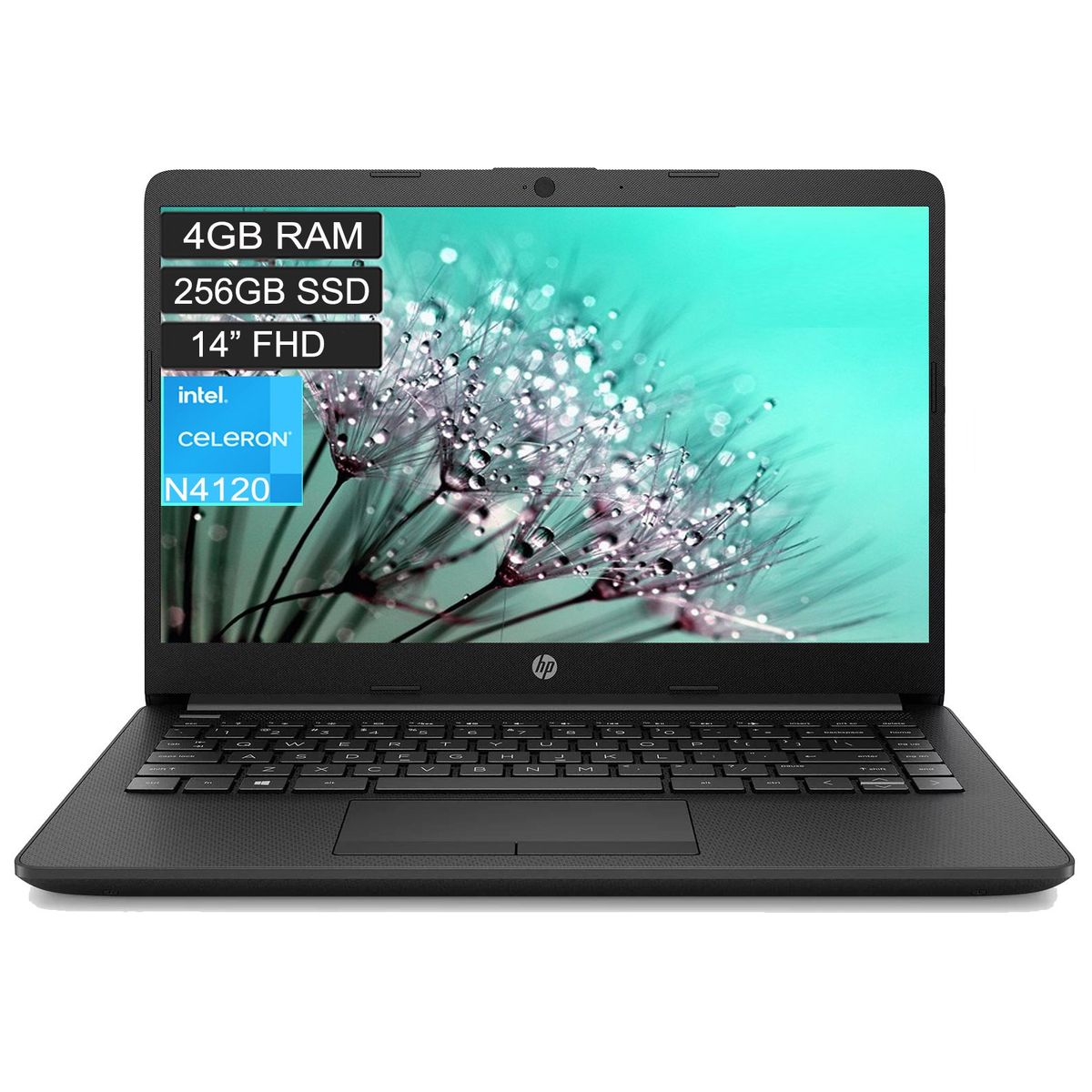 HP - Portátil Hp 14-dq0517la Intel N4120 Quad Core 4gb 256gb 14 14-DQ0517LA