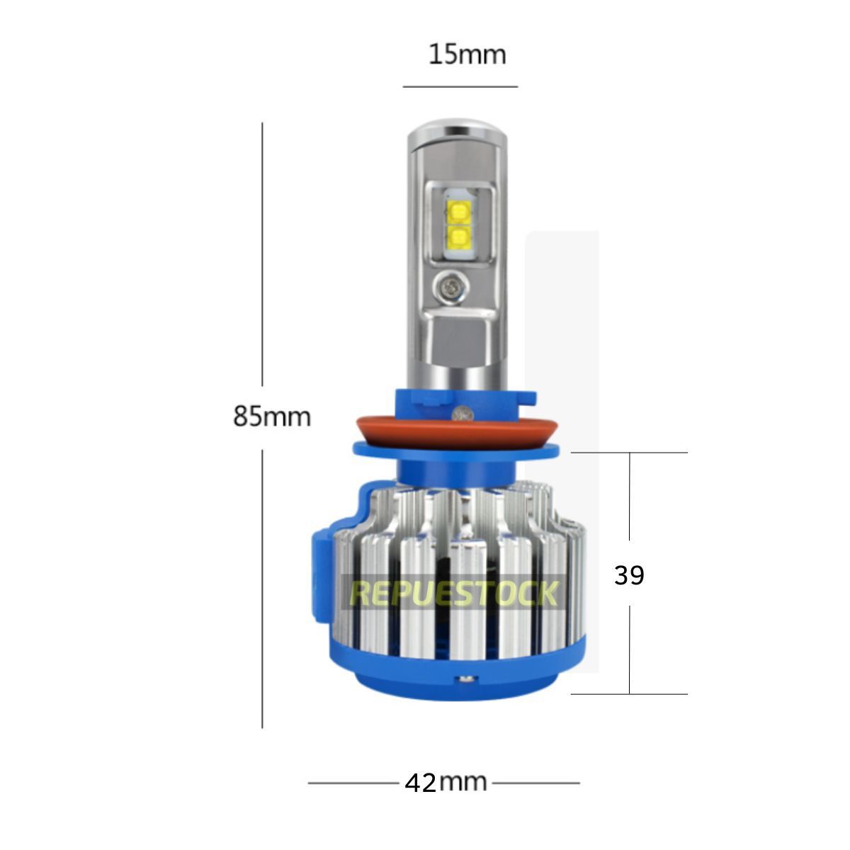 GENERICO - Luces turbo led H7 de alta intensidad 35 w (2 bombillos)