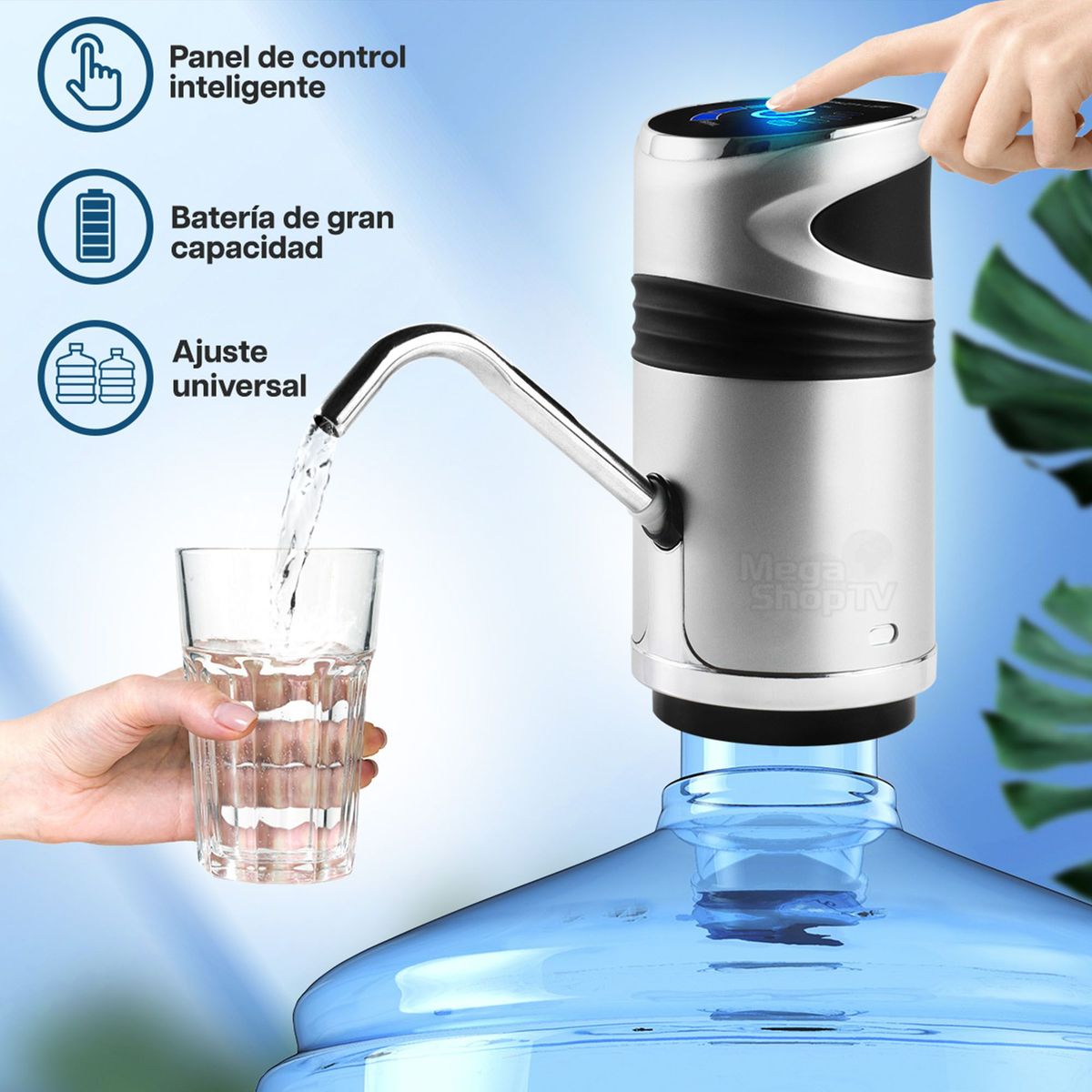 CHEF MASTER - 4 Dispensadores de agua eléctrico para botellón recargable