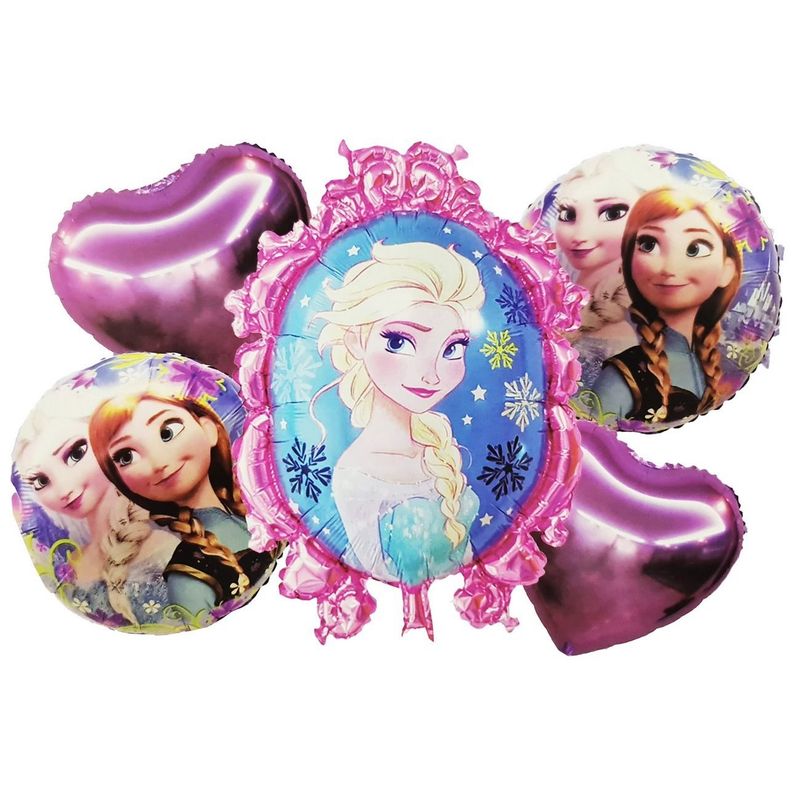 DAYOSHOP - Kit Set Globo Feliz Cumpleaños Globo Frozen Anna Elsa