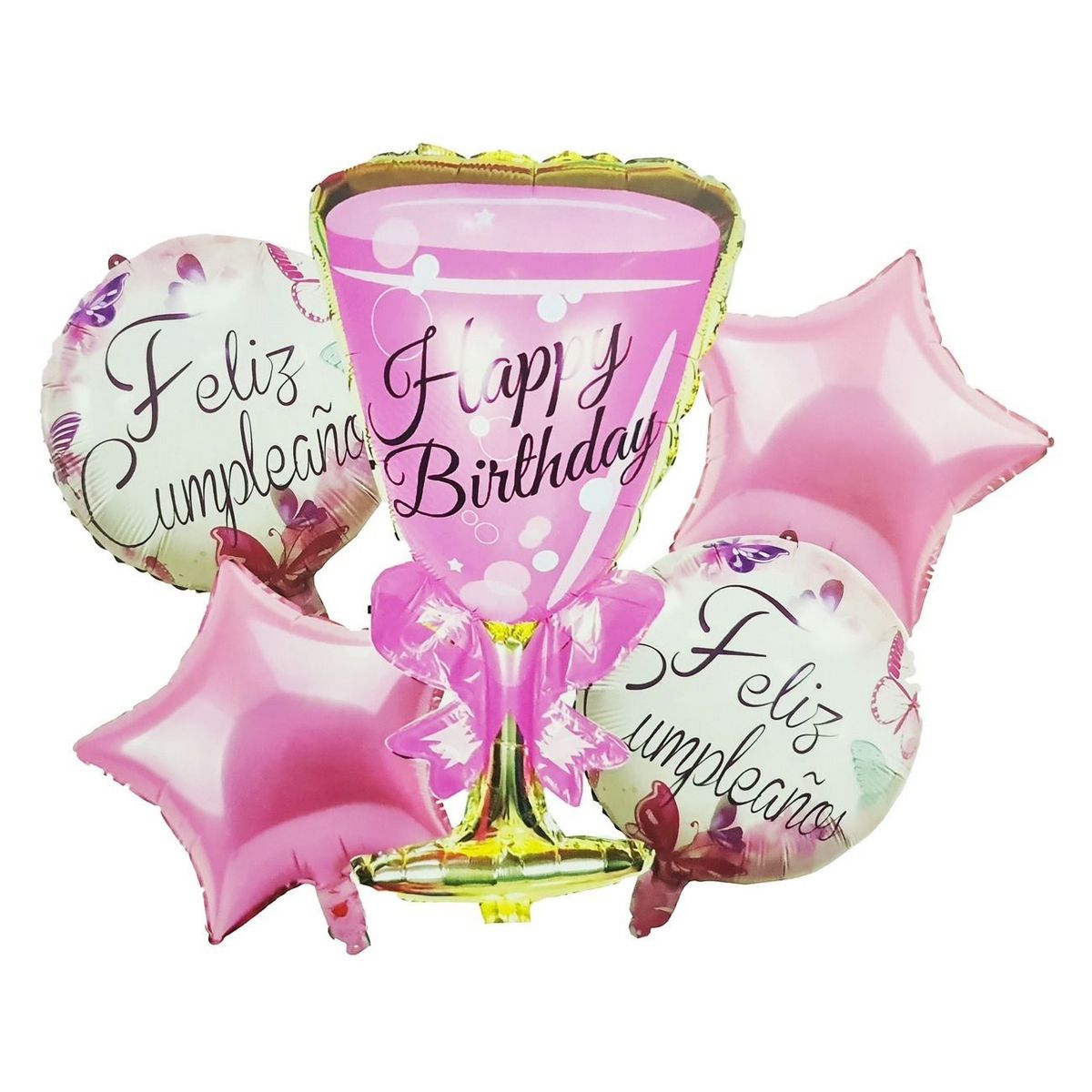DAYOSHOP - Kit Set Globo Feliz Cumpleaños Copa Fiesta 15 Años