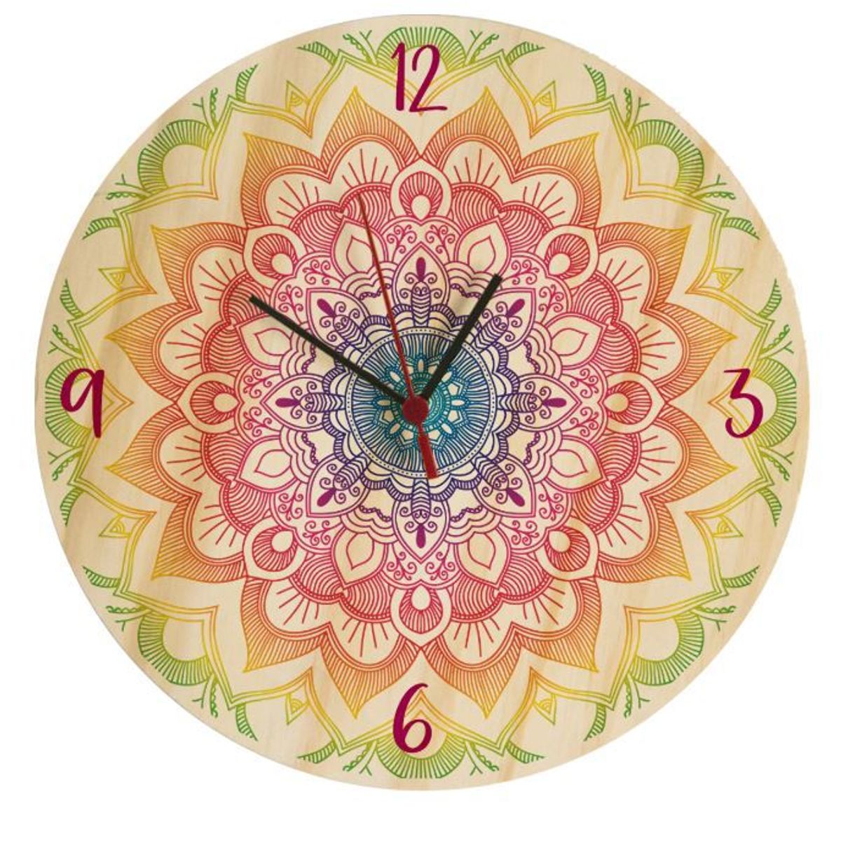 GAMA DIGITAL - Reloj de pared Mandala Tornasol.