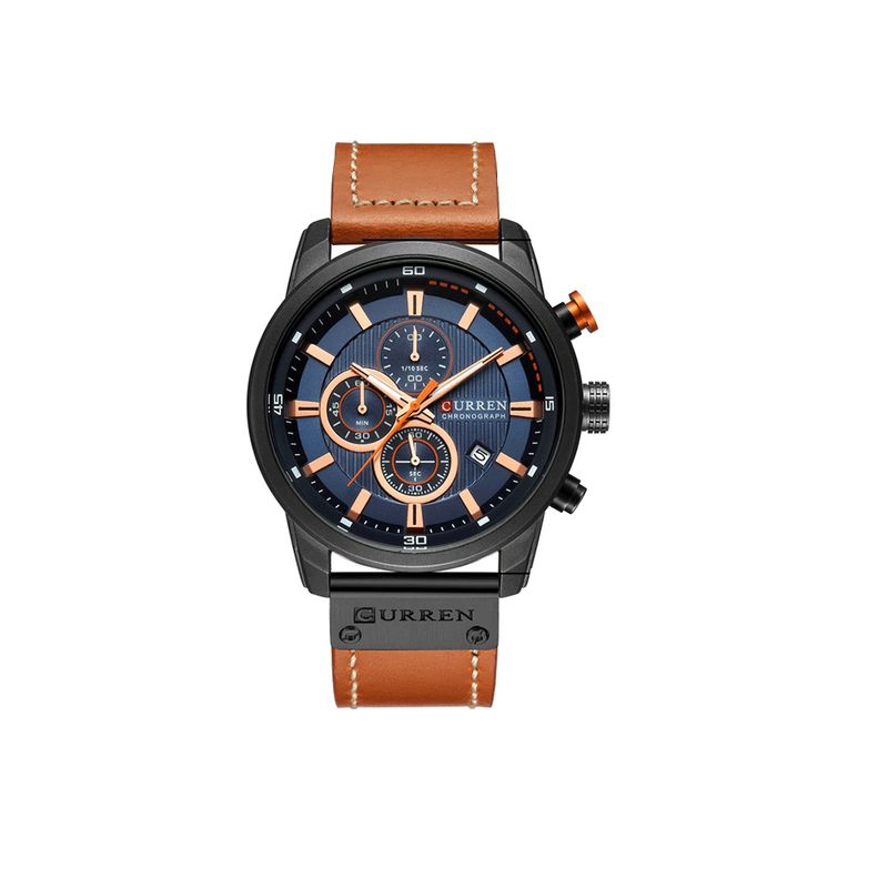 CURREN - Reloj Hombre Curren 8291 Cuarzo Correa De Cuero Lujo