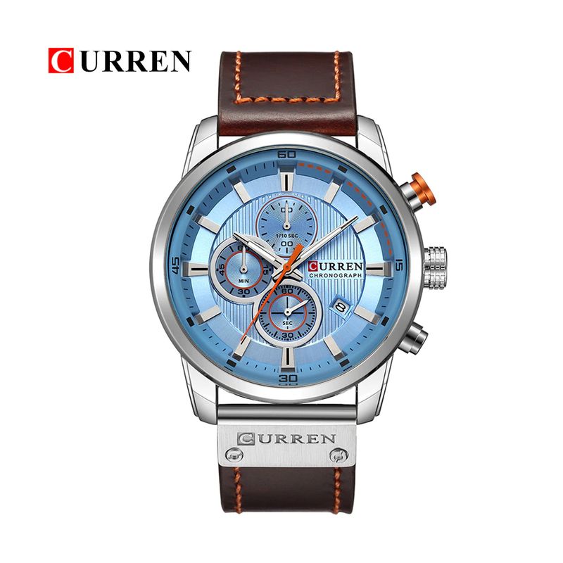 CURREN - Reloj Hombre Curren 8291 Cuarzo Correa De Cuero Lujo