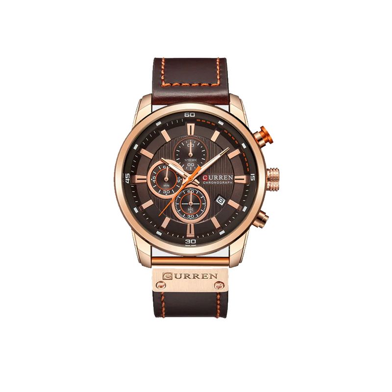 CURREN - Reloj Hombre Curren 8291 Cuarzo Correa De Cuero Lujo
