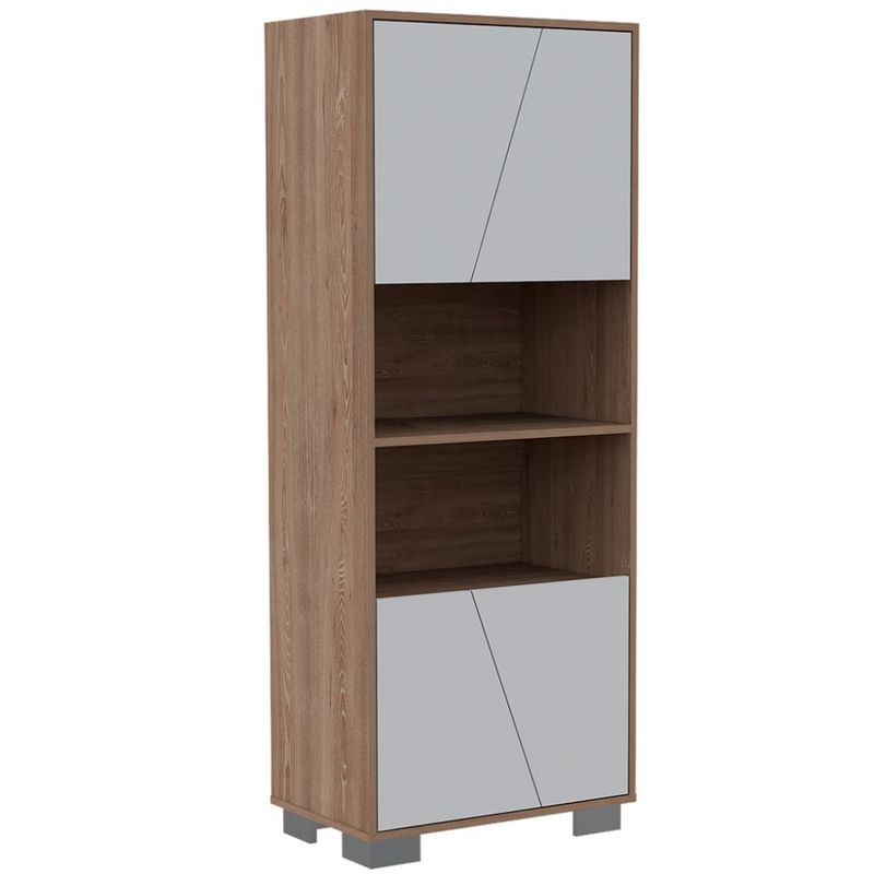 RTA DESIGN - Biblioteca Orus Miel y Blanco con Cinco Entrepaños