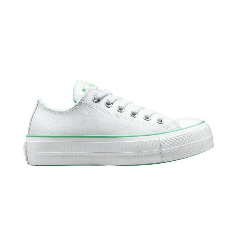 CONVERSE - Tenis Converse Ctas Lift Cuero Mujer-Blanco/Verde
