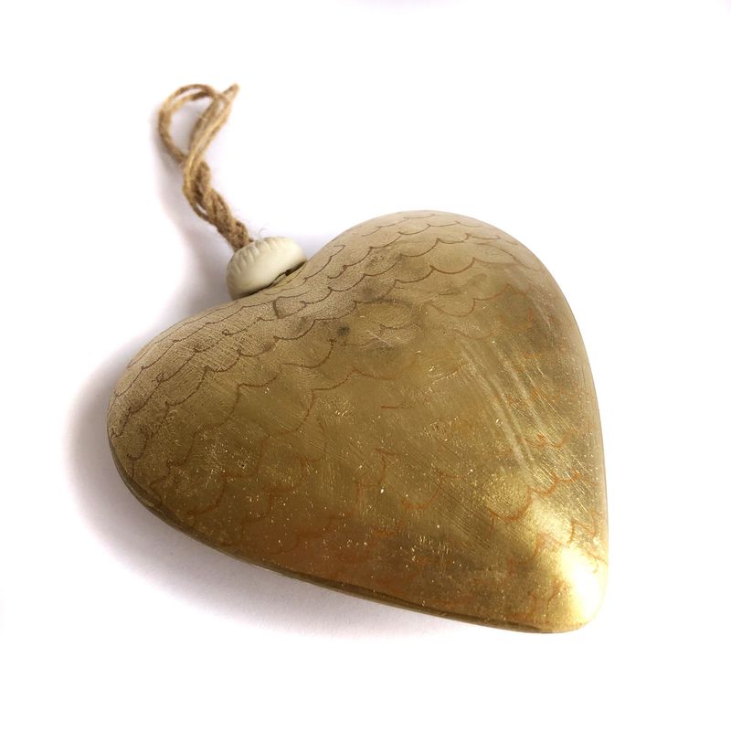 EGG PRODUCTOS DE PAZ - Corazón Dorado Liso Colgante