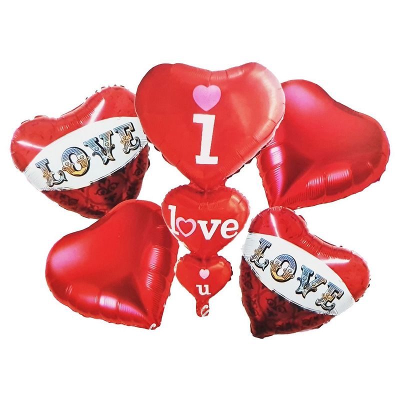 DAYOSHOP - Kit Set Globo Amor Love San Valentin Metalizado Decoraciòn