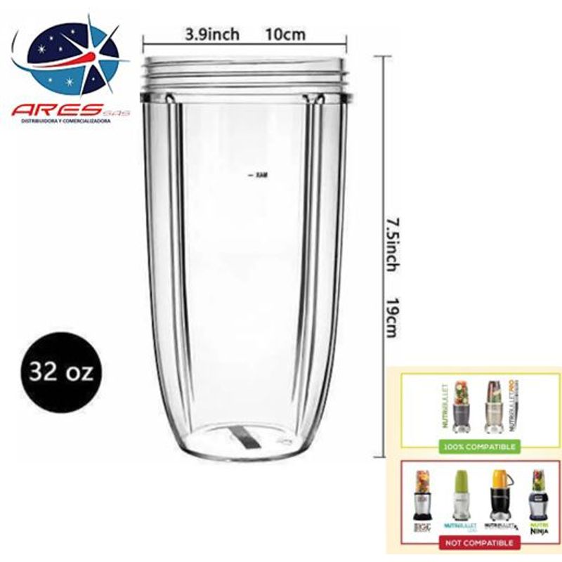 Kit Vaso 32oz+Cuchilla para Nutribullet 600w-900w GENERICO - Main Image