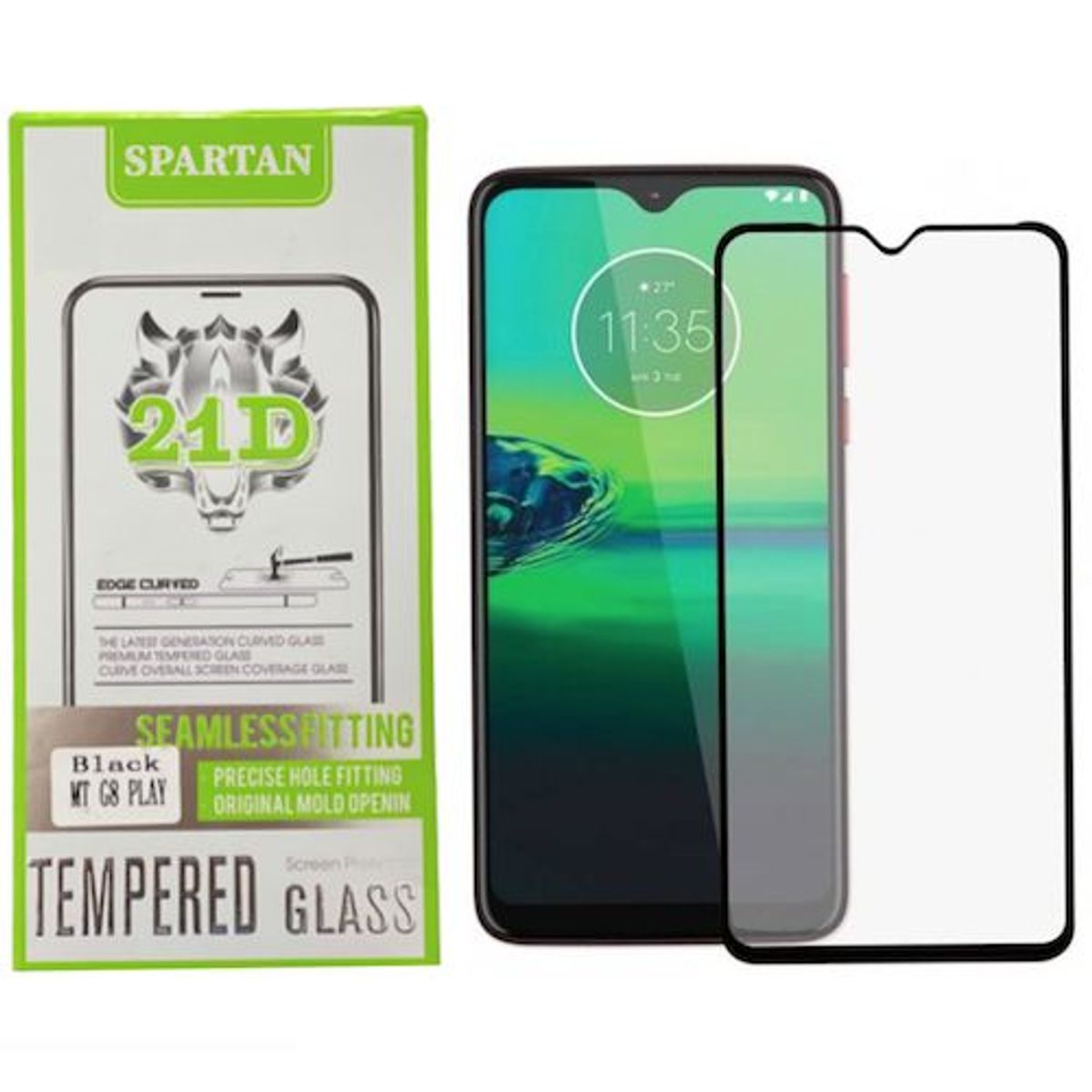 GENERICO - Vidrio Templado Para Celular Motorola G8 Play Black