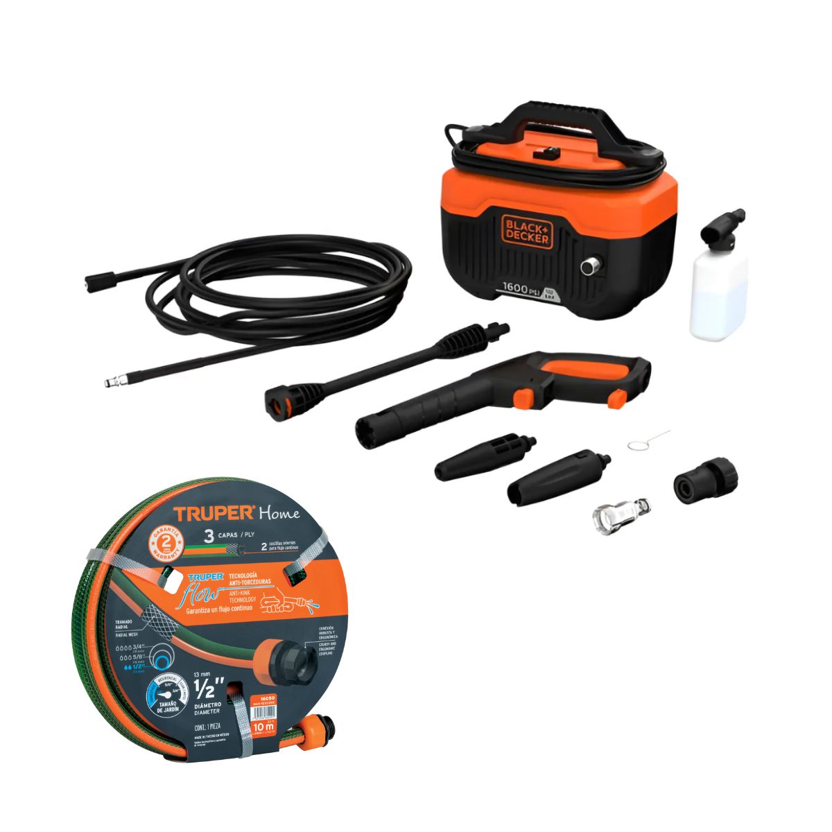 BLACK+DECKER - Hidrolavadora Portatil 1600 Psi Black And Decker Bepw1600h