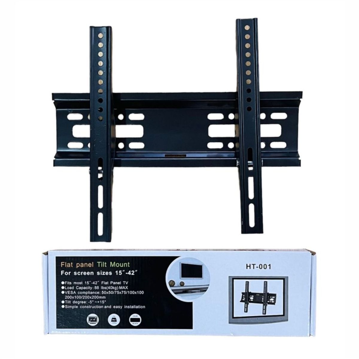 GENERICO - Soporte De Pared Fijo Con Inclinacion Para Tv 15 42 Pulgadas HT001