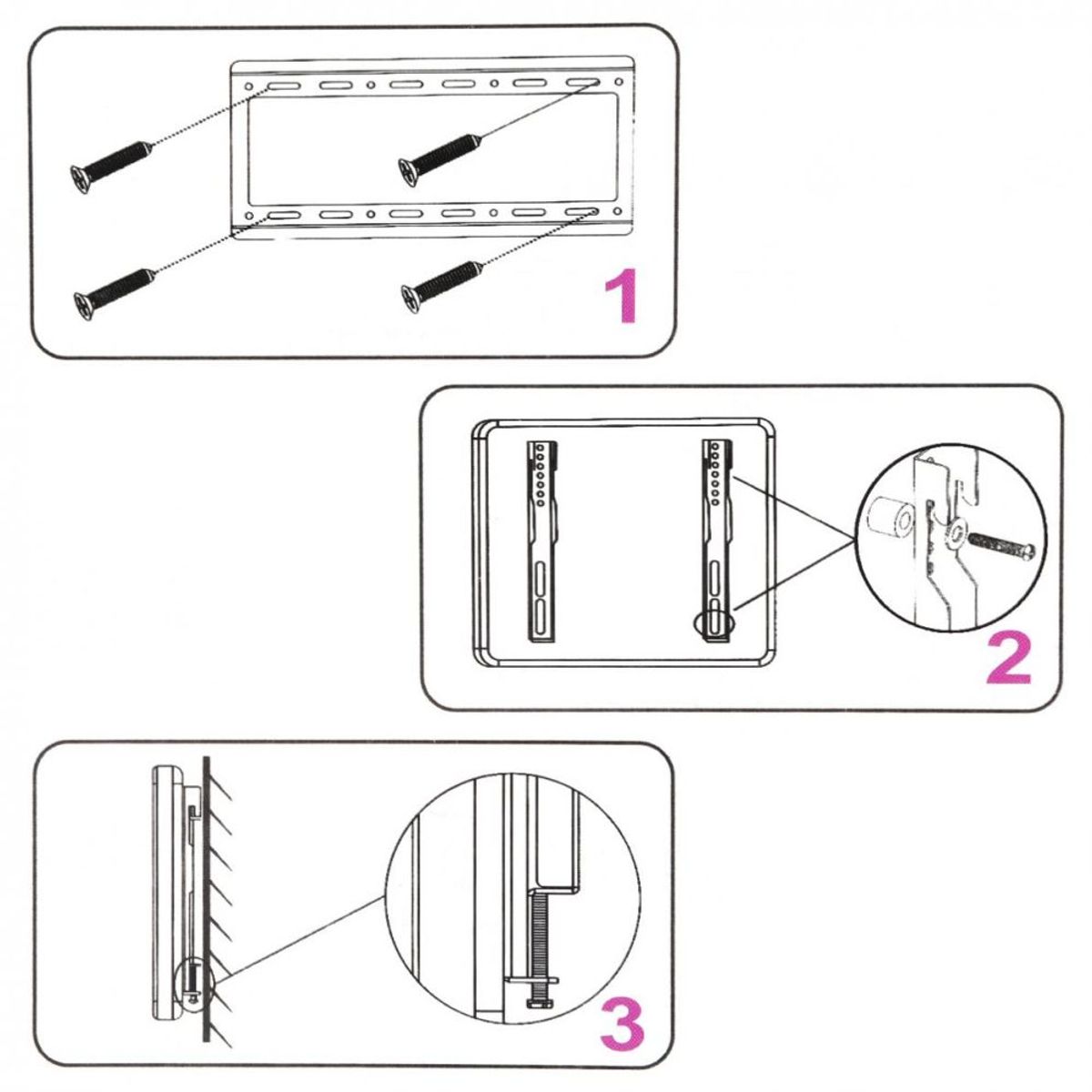 GENERICO - Soporte De Pared Fijo Con Inclinacion Para Tv 15 42 Pulgadas HT001