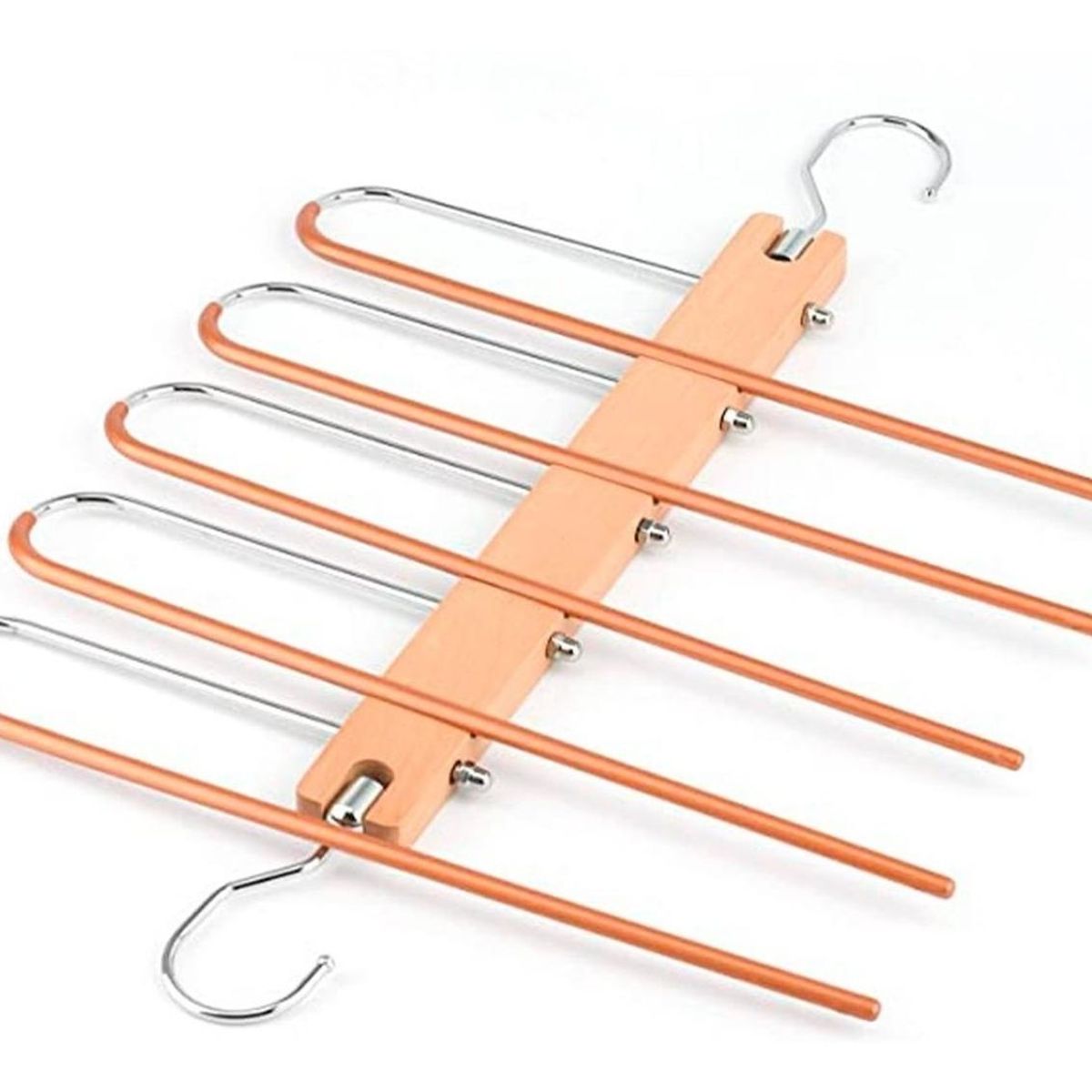 CASATUA - Colgador De Pantalones Ropa Ganchos 5 En 1 Antideslizante-