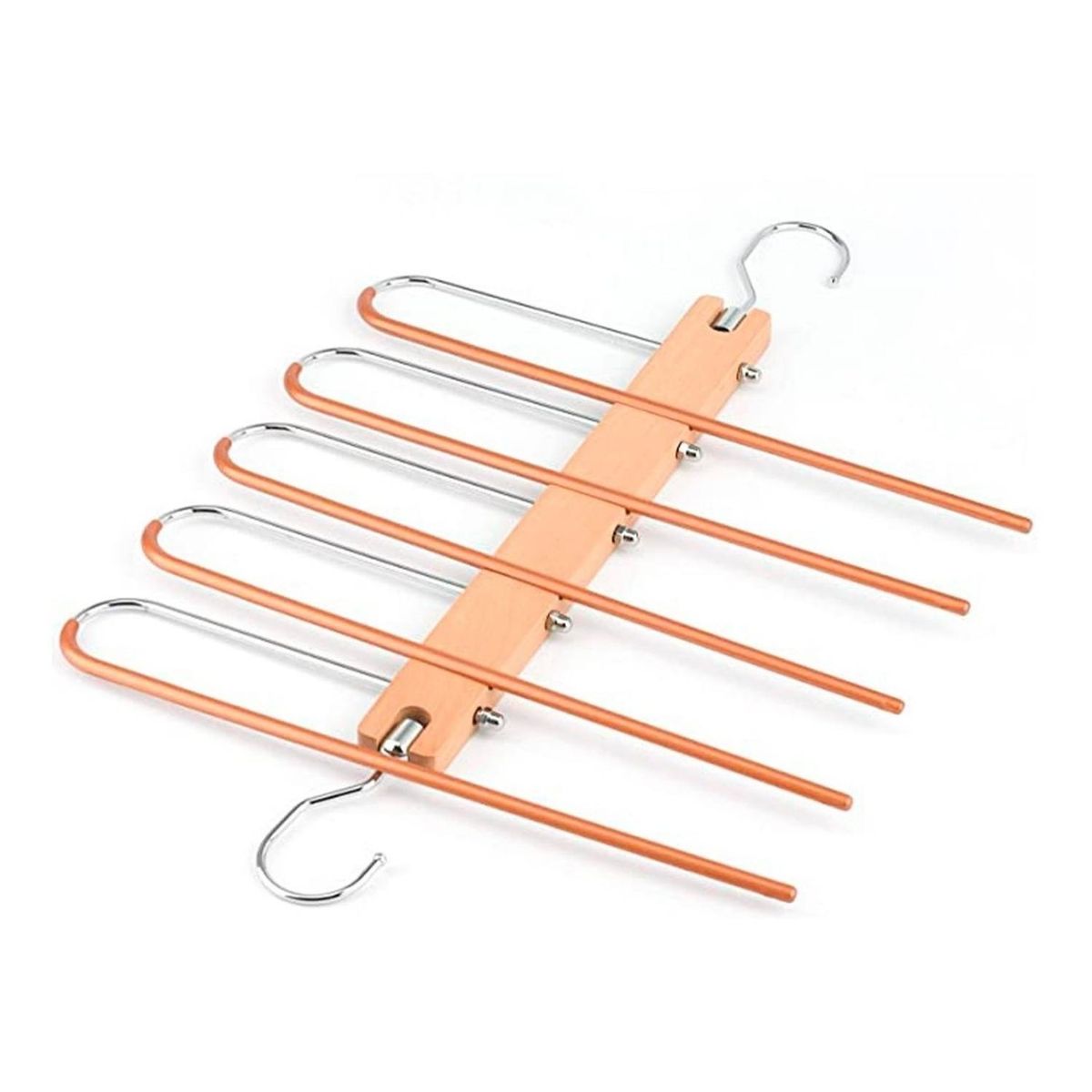 CASATUA - Colgador De Pantalones Ropa Ganchos 5 En 1 Antideslizante-