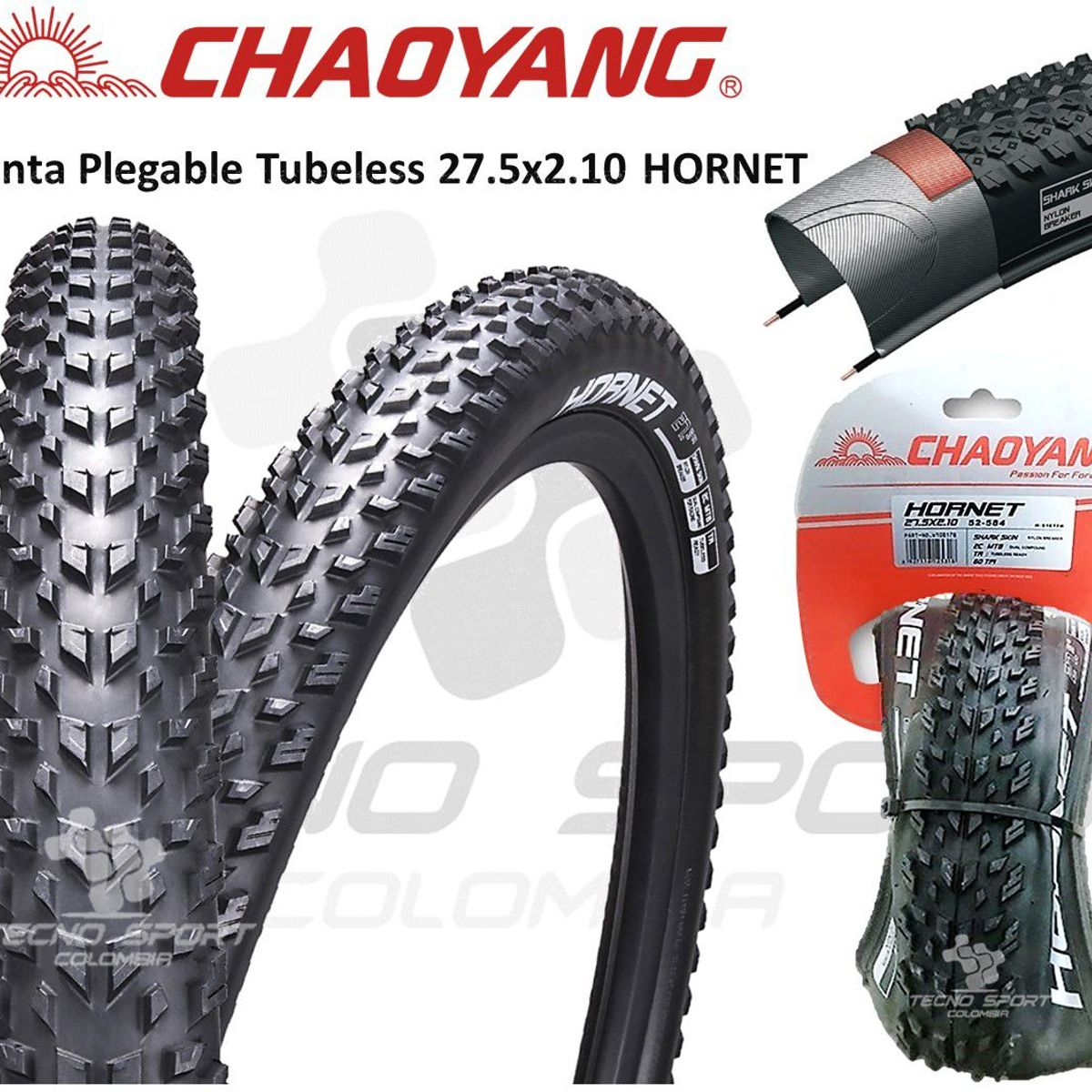CHAOYANG - Llanta Bicicleta 27.5 X 2.10 Chaoyang Plegable Tubeless Mtb
