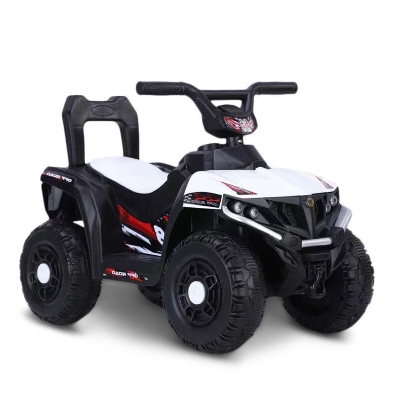 HOMESALE - Cuatrimoto Moto Recargable Electrica Montable 5 Anos Blanco._.
