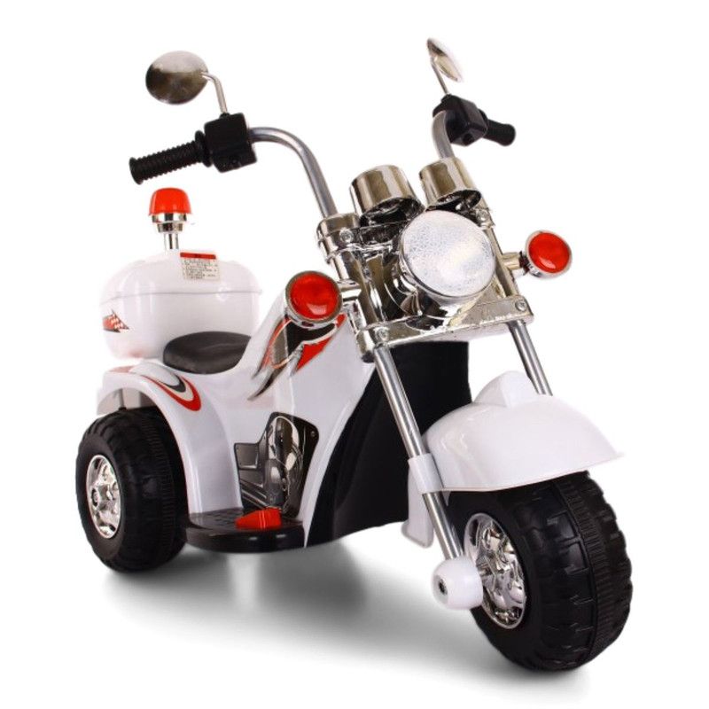 HOMESALE - Moto Eléctrica Triciclo Trimoto Tipo Harley Chopper Blanca