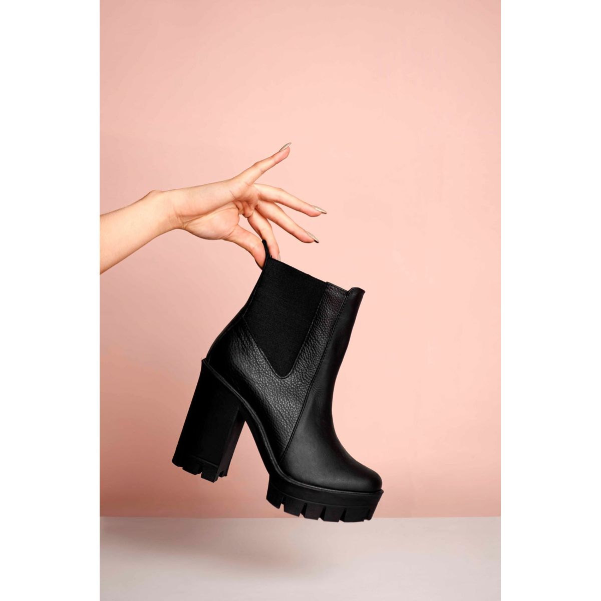 STIVALI - BOTIN MONACO CUERO NEGRO