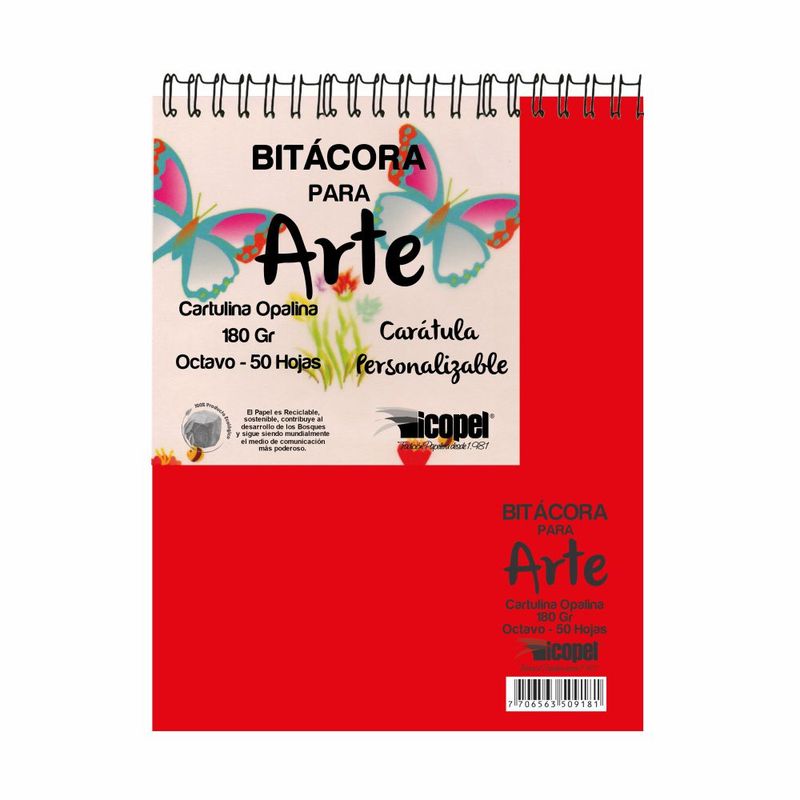 ICOPEL - Bitácora Cartulina Opalina Icopel Octavo.