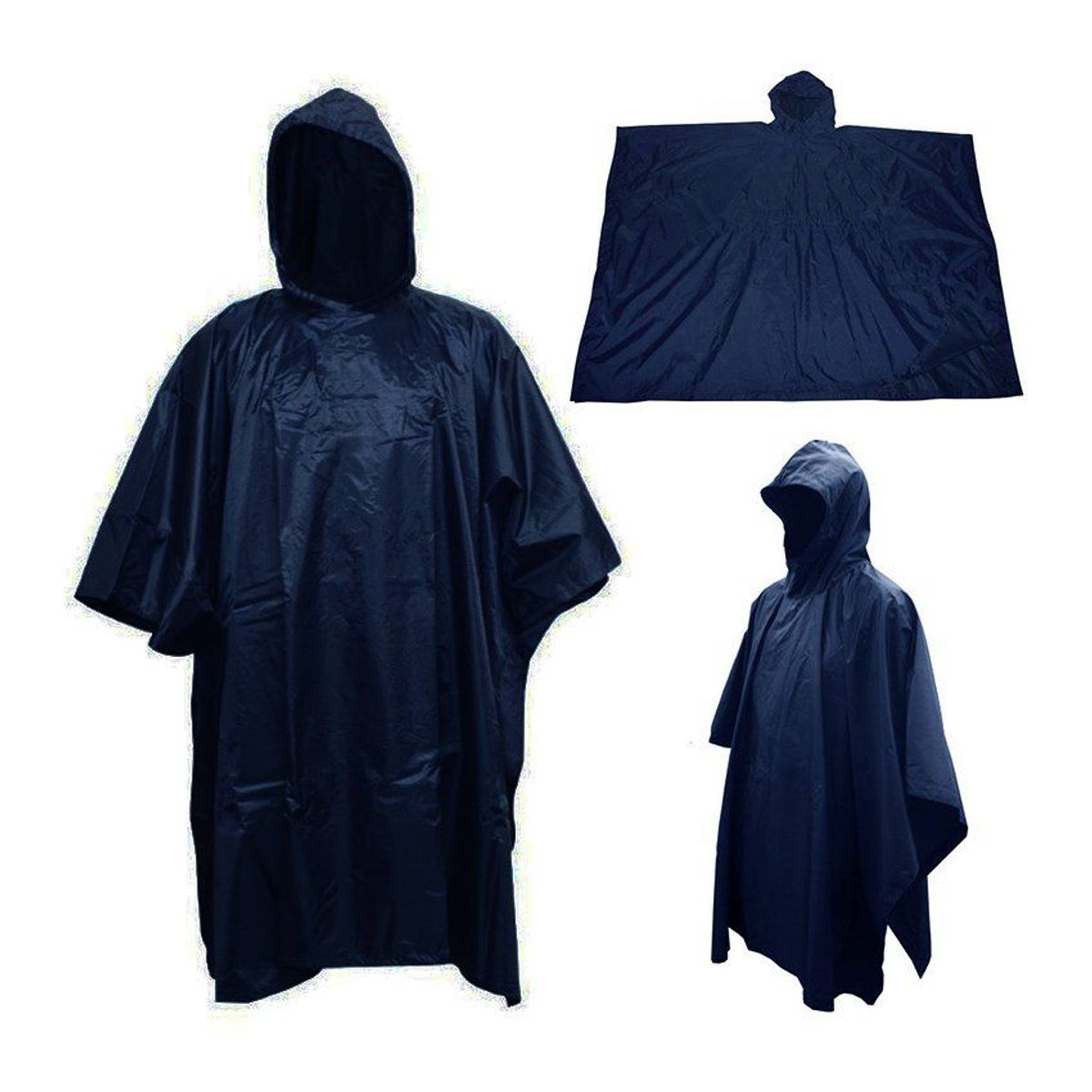 COMPRALOENCASA COM - Impermeable moto camping capucha capa poncho adultos protección lluvia azul