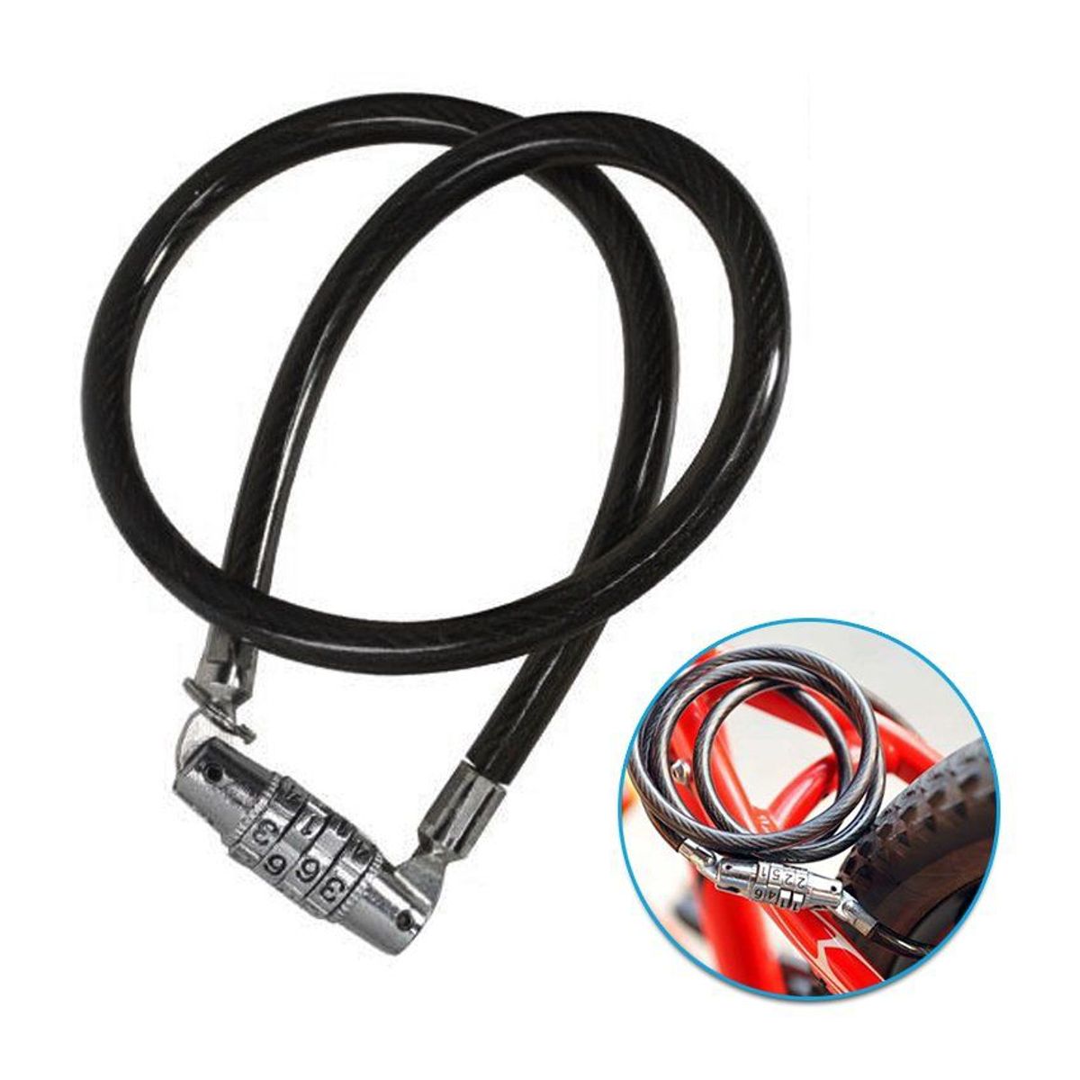 COMPRALOENCASA COM - Candado combinación bicicleta guaya bicicleta y coche niños