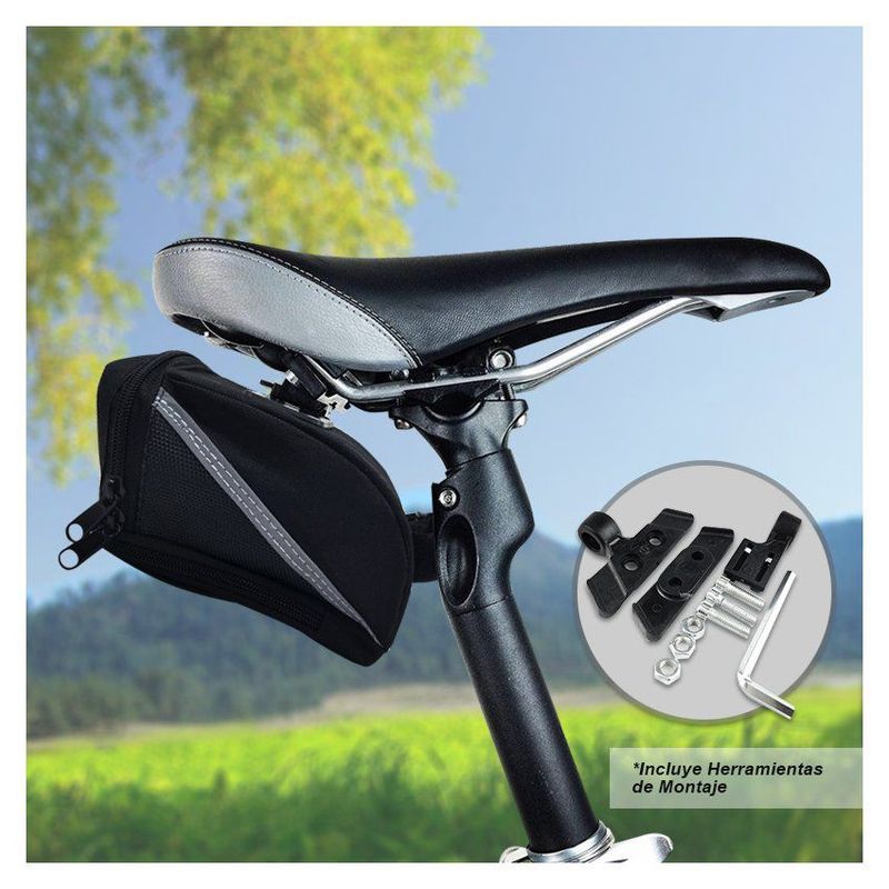 COMPRALOENCASA COM - Estuche Alforja Bicicleta Sillín Bolso Porta Celular RF 2502
