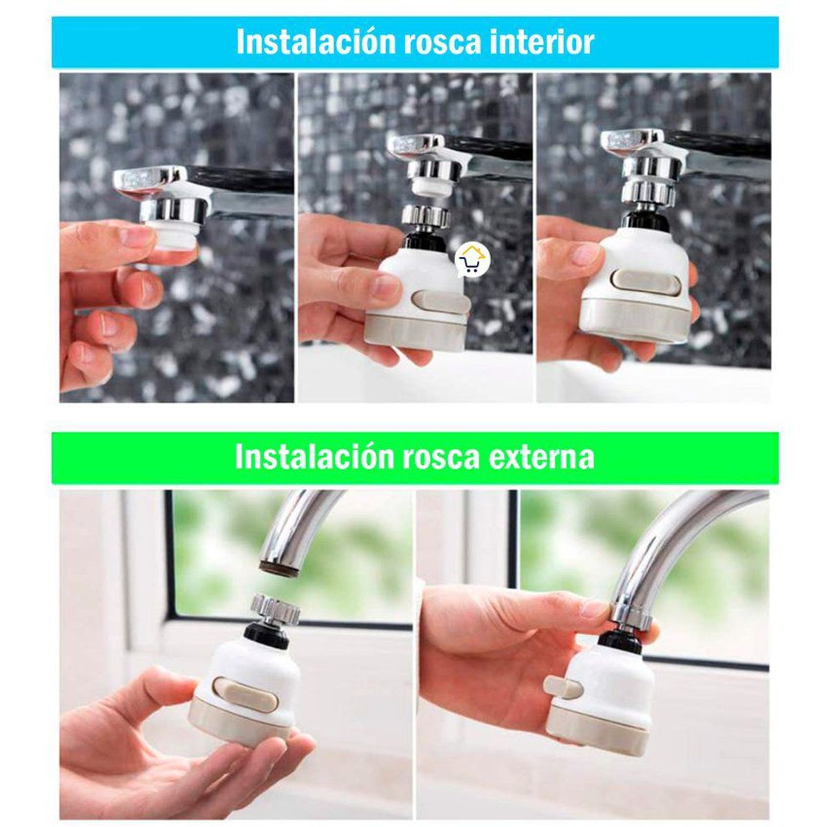 COMPRALOENCASA COM - Ahorrador agua para grifo llave cocina baño regulador jp683
