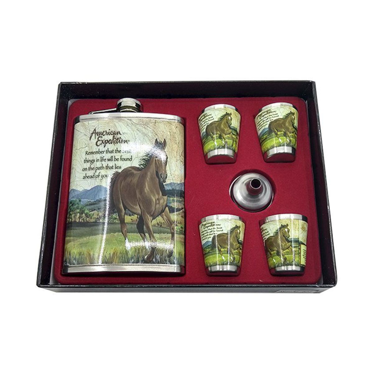 COMPRALOENCASA COM - Licorera whiskera acero inoxidable 9 oz cantimplora + 4 copas + embudo 401