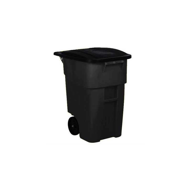 RUBBERMAID - Rubbermaid Contenedor Rollout Con Ruedas 189 Litros Negro