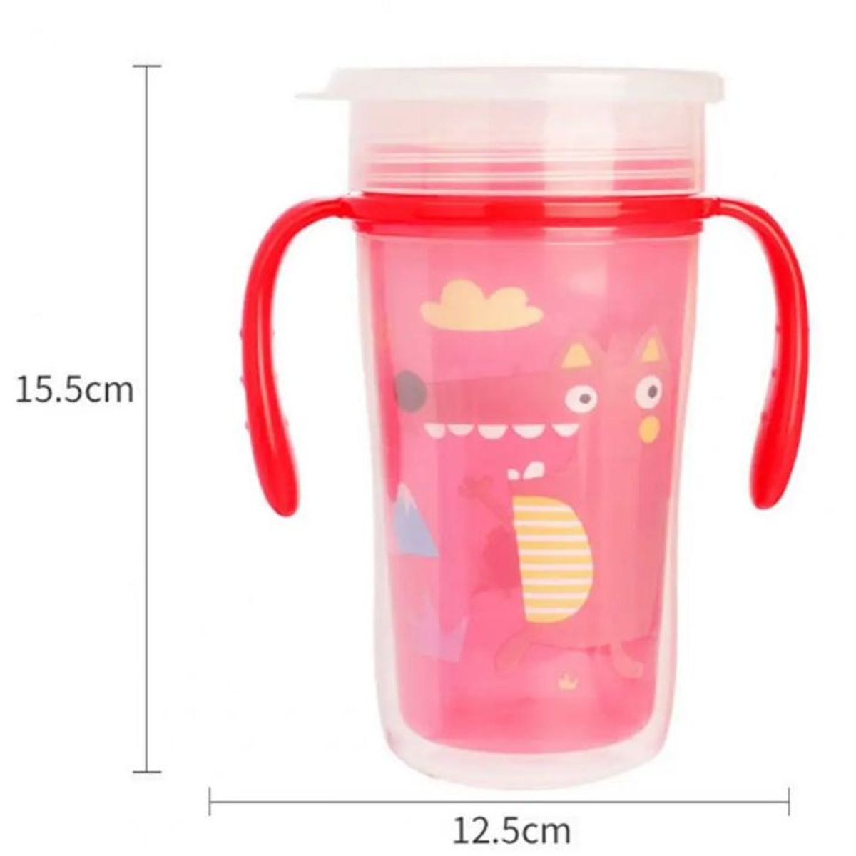 GENERICO - Vaso no regueros 360 verde de animalitos antiderrame 9 onzas