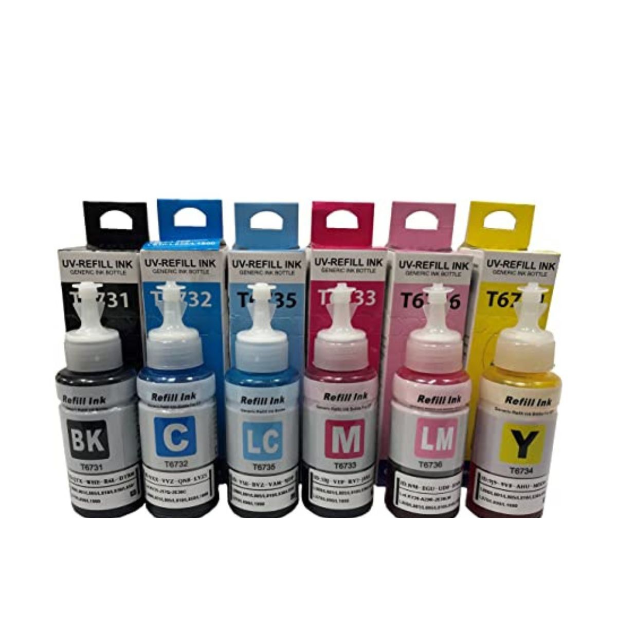 GENERICO - 6 Tintas Para Impre Eps L800 L1800 L805 L805 L810 L850