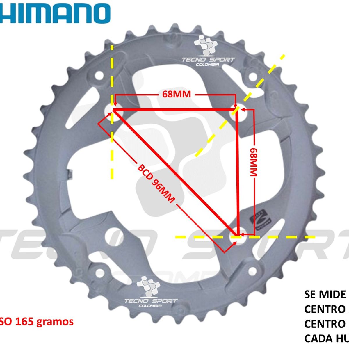 SHIMANO - Plato Coronilla Shimano Alivio M4000 9v Triplato 40 Dientes