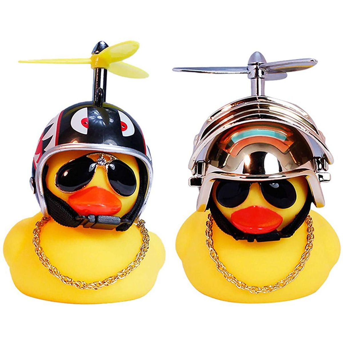 GENERICO - Patitos De Hule Con Casco Y Luz Led Para Cicla O Moto