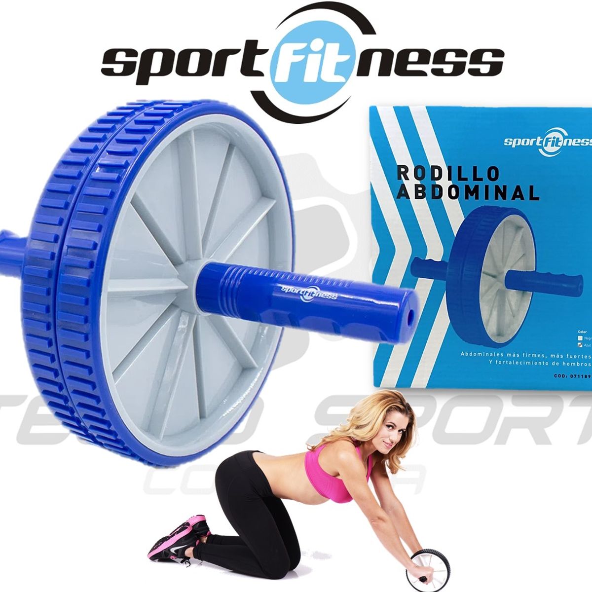 SPORT FITNESS - Rueda Abdominal Sportfitness Rodillo Ejercicio Gimnasio Gym