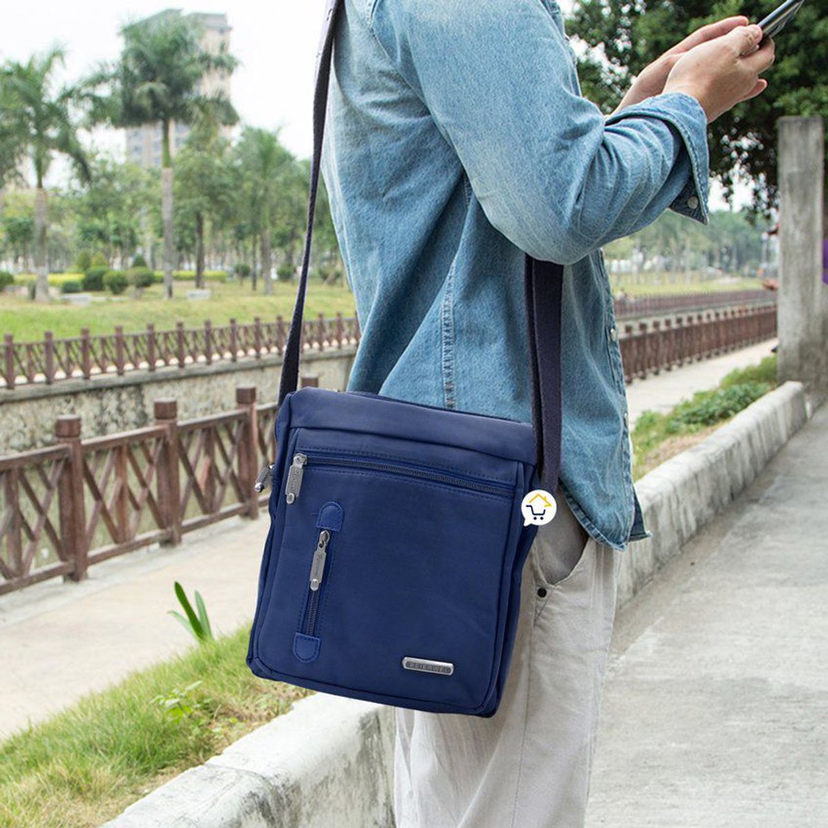 COMPRALOENCASA COM - Bolso carriel grande manos libres unisex morral elegante 639_.