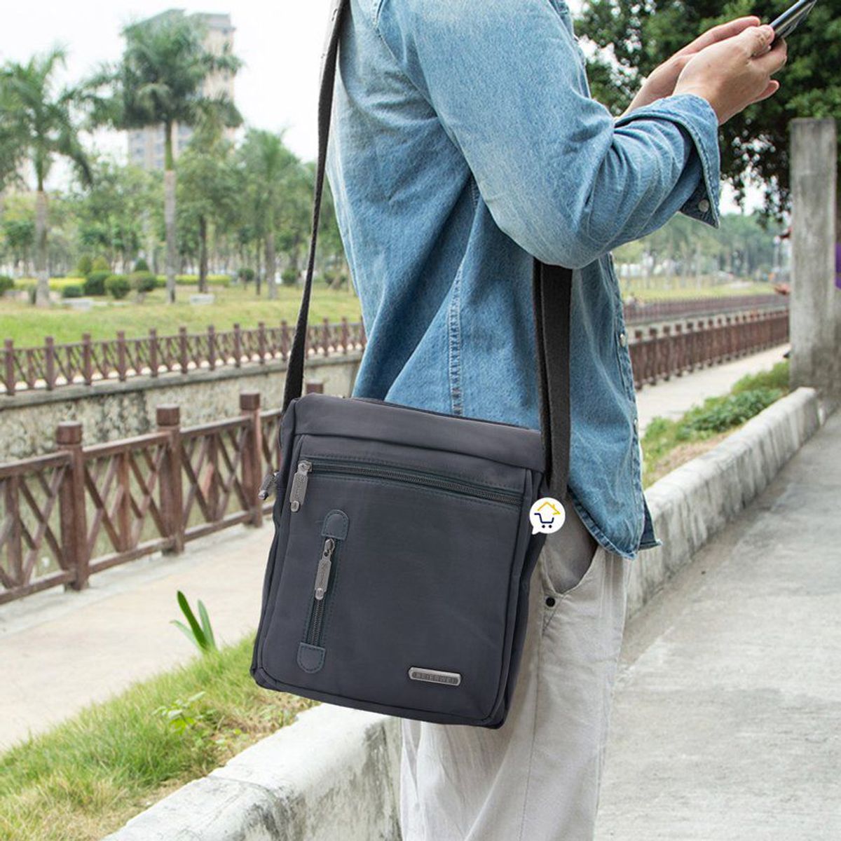 COMPRALOENCASA COM - Bolso carriel grande manos libres unisex morral elegante 639_.