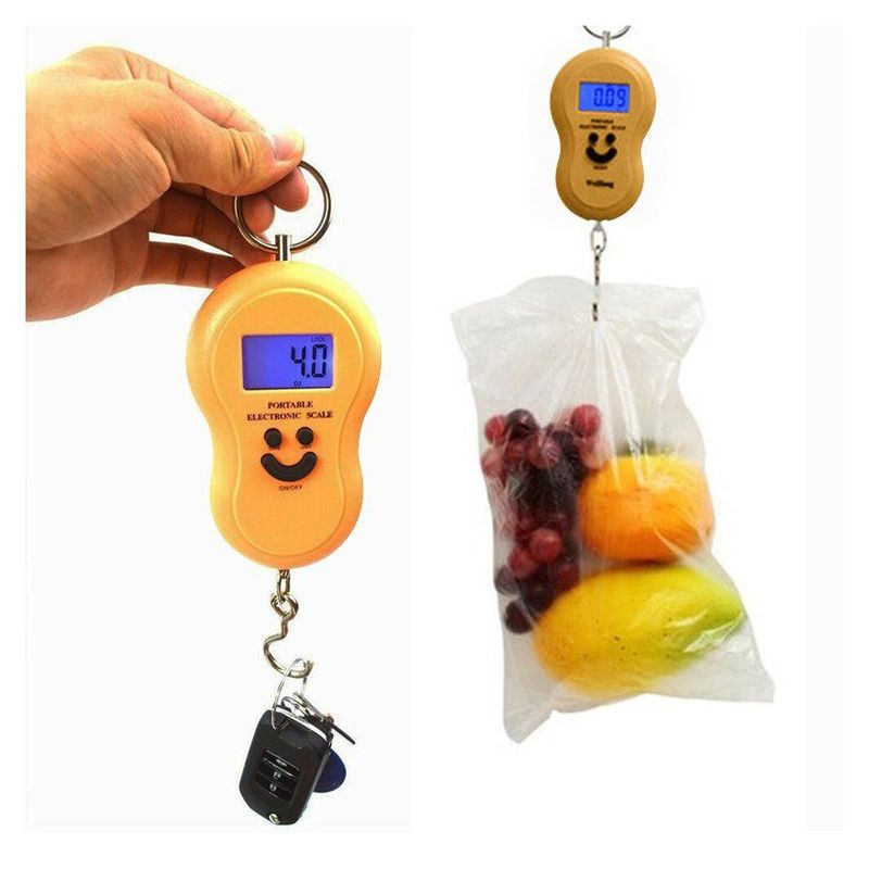 COMPRALOENCASA COM - Bascula digital portátil viaje pesa maletas equipaje naranja