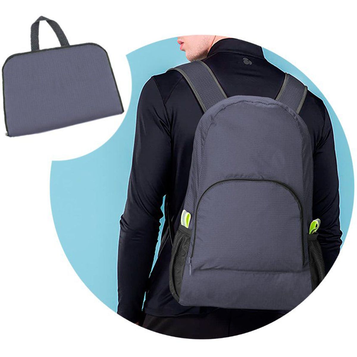 COMPRALOENCASA COM - Morral impermeable plegable mochila viaje bpleg01