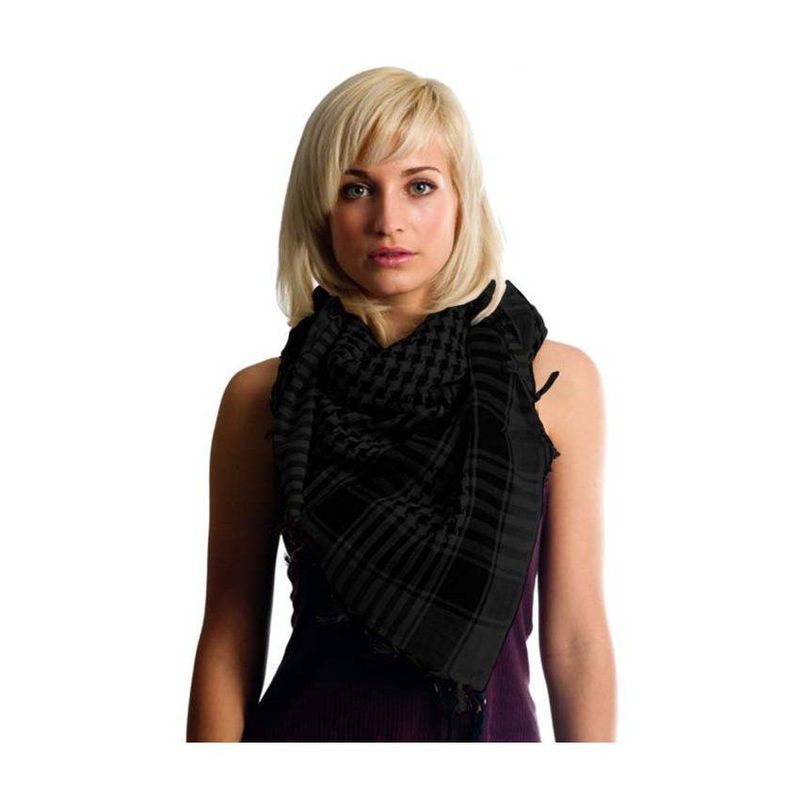 COMPRALOENCASA COM - Hata bufanda árabe jata shemag unisex  negro rf 222