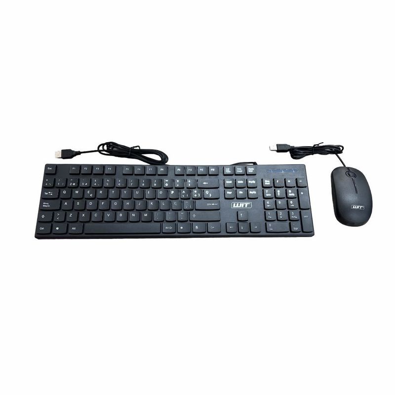 WIT - Teclado Para Computador Con Mouse De Cable Usb Wit Universal