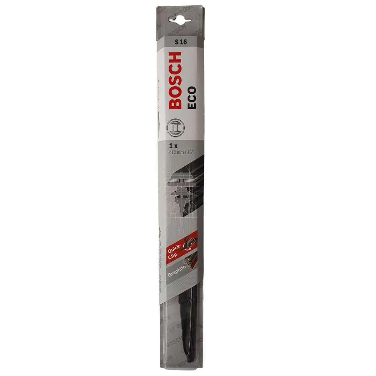 BOSCH - Plumilla metálica bosch 16 pulgadas eco negro
