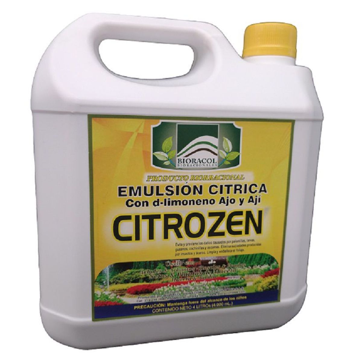 GENERICO - CITROZEN X 4 Litros - EMULSIÓN CÍTRICA CON AJO Y AJI - CONCENTRADO