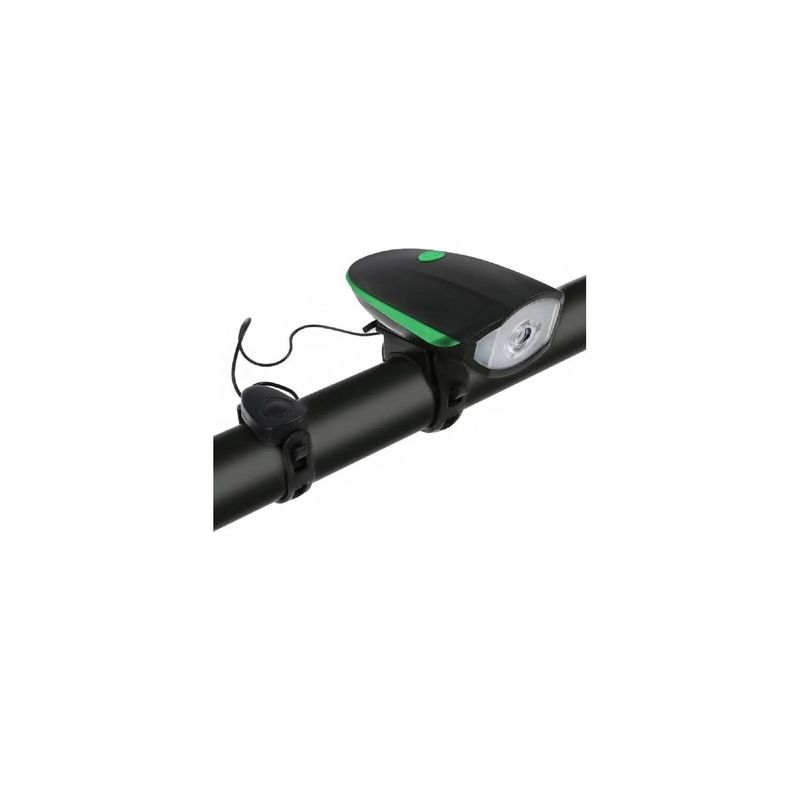 GENERICO - Luz para bicicleta con pito linterna recargable